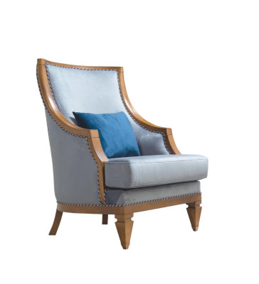 Modern Blue e Chesterfield Sofa set Designer Three Seater Luxury Armchair