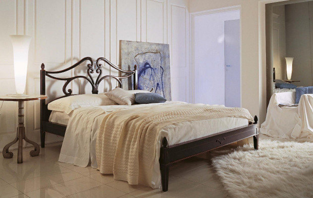 Bed frame e Double bed Luxury Beds Wood Bed Frame Brown Design Classic new