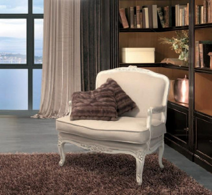 Armchair Library Reading Chair Wing Chair Sofa Upholstery Italian Furniture Luxury