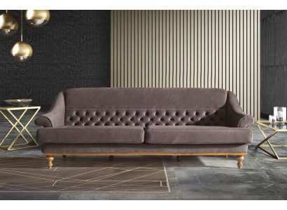 Modern living room sofa upholstered couches designer 3-seater textile sofas