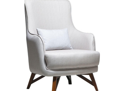 White Relax Chair Designer Modern Living room Armrests Single Seater