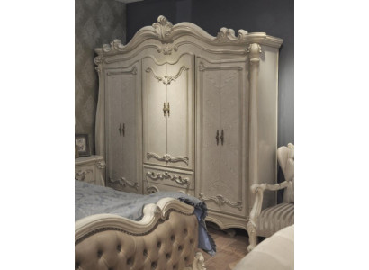 Classic r Antique Style Wardrobe Wardrobe Wood Coat rack Bedroom Baroque