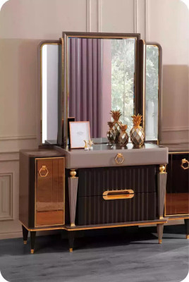 Console table Dressing table Mirror Gold Luxury Bedroom Make-up new