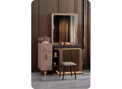 Bedroom luxury dressing table mirror console table make-up brown