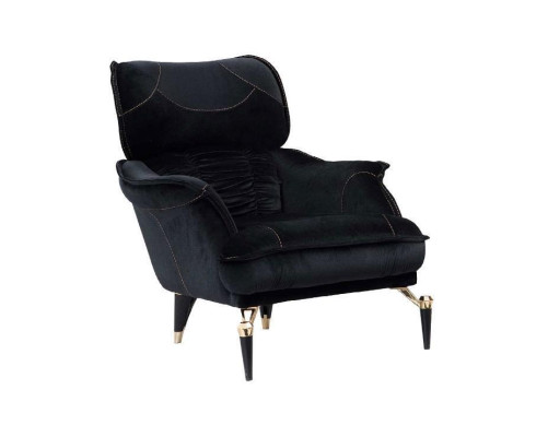 Perfectly soft Armchair for Living room Black Color new Luxury Furniture Textile