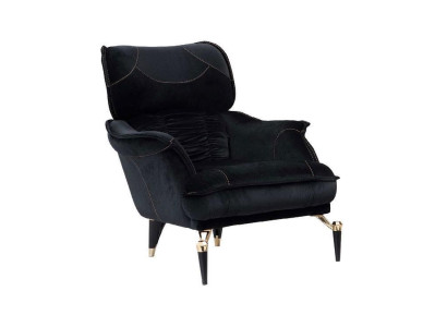 Perfectly soft Armchair for Living room Black Color new Luxury Furniture Textile