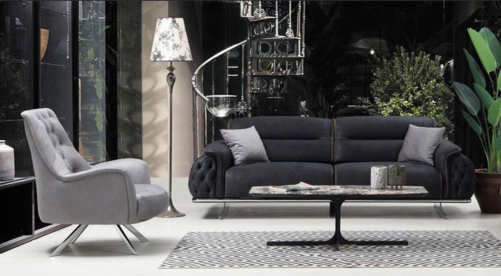 Set sofa set 3+1 seater upholstered set luxury 2-piece living room furniture sofa
