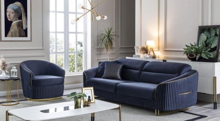 Sofa set 3+1 Seater Furniture Modern Set Design Sofa new 2-piece. Fabric couch