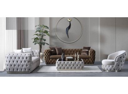 Luxury Sofa set 3+3+1 Seater Set Design Sofa Upholstery Modern Suite