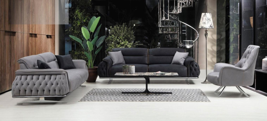Modern Sofa set 3 pcs Living room Luxury Sofa set 3+3+1 Seater Furniture