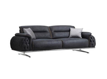 Perfectly soft 3 Seater Sofa for Living room Textile Upholstered furniture new Luxus