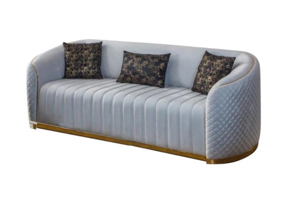Sofa Luxury Living room Modern Three Seater Furniture Sofa 3 Seater Wood Textile