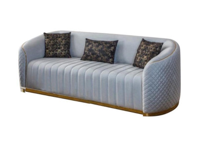 Sofa Luxury Living room Modern Three Seater Furniture Sofa 3 Seater Wood Textile