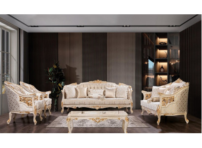 Luxury Sofa Chesterfield Set Sofa set 3+3+1+1seater Designer Group 4-piece. new