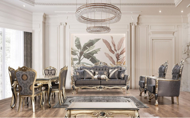 Sofa set 3+1+1 Seater Set Design Sofas Upholstery Couches Relax Classic Sofa