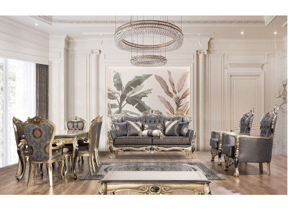 Sofa set 3+1+1 Seater Set Design Sofas Upholstery Couches Relax Classic Sofa