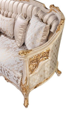 Chesterfield 3 Seater Designer Sofa Luxury Upholstery Sofas Couches Fabric Textile new