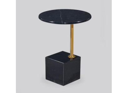 Modern Black Side table Imitation Marble Tables Living room Furniture