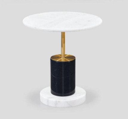 Round White Side table Living room Newspaper table style Storage tables Table