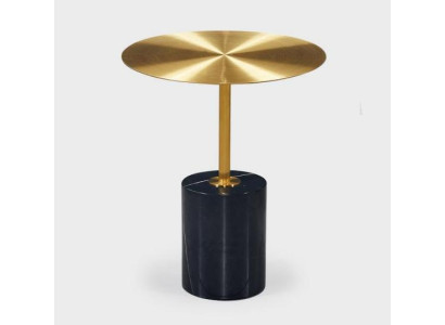 Round Black -Golden Side table Designer Living room Furniture Tables