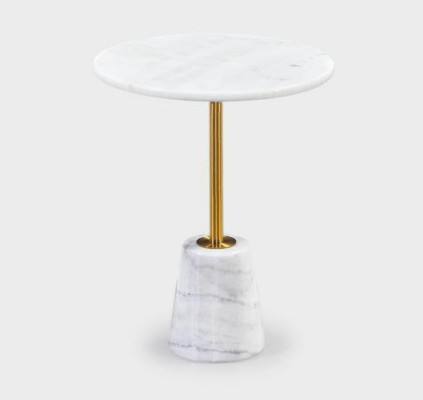 White Rundtsch Marble Tables Metal Furniture Side tables Designer Table