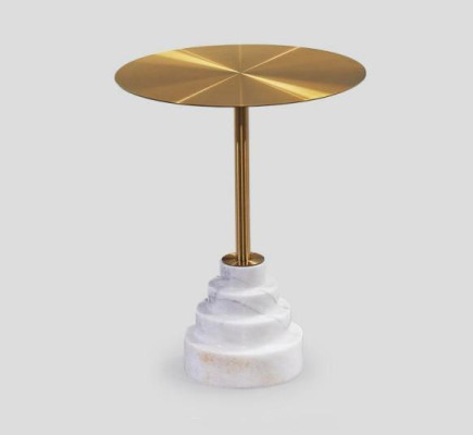 Modern Coffee table Luxury Metal Table Side Tables Living room Round new