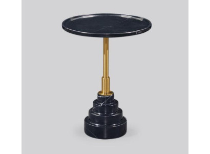 Modern Black Coffee table Luxury Marble Table Side Tables Living room Round