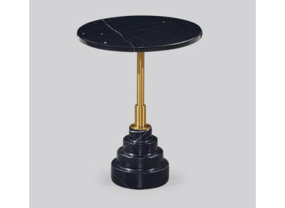 Side Tables Living room Round Modern Black Coffee table Luxury Marble Table