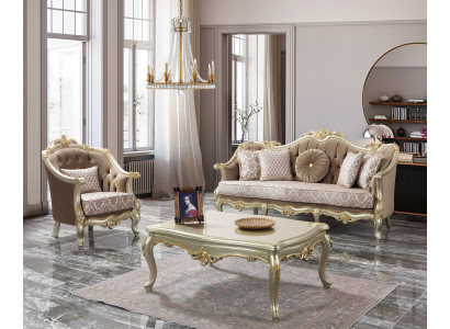 Fabric sofa upholstered sofa suite sofa set beige chesterfield set