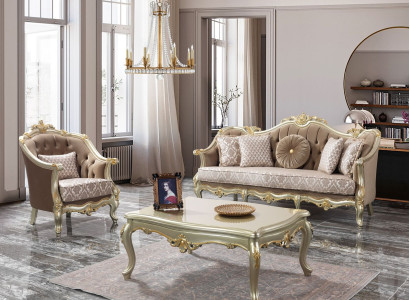 Fabric sofa upholstered sofa suite sofa set beige chesterfield set
