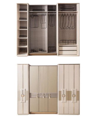 Wardrobe Wardrobe Bedroom Cabinets Beige Modern Wood Luxury