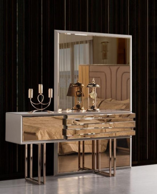 Dressing table Console table Dressing table Dressing table Wood Beige Gold