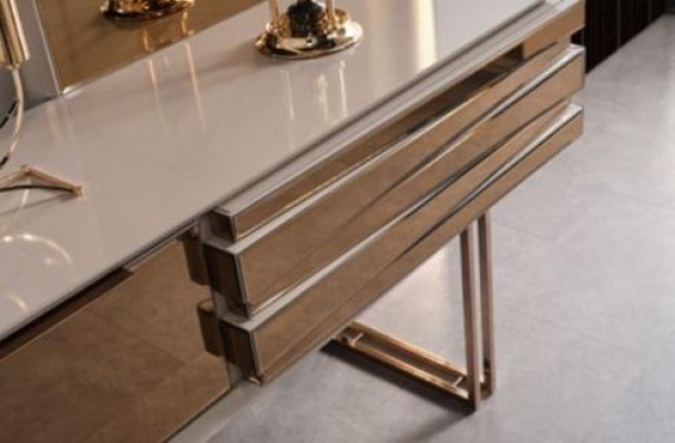 Dressing table Console table Dressing table Dressing table Wood Beige Gold