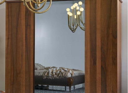 Wardrobe Wardrobe Wooden Cabinet Brown Mirror Bedroom Cabinet