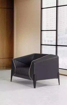 Black Office furniture Sofa set Armchair three seater Complete's Furniture Set