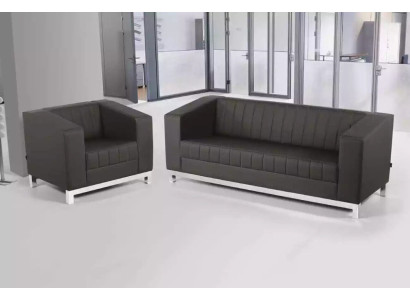 Gray luxury sofa set three-seater armchair upholstered furniture couch set 2 pieces 3+1
