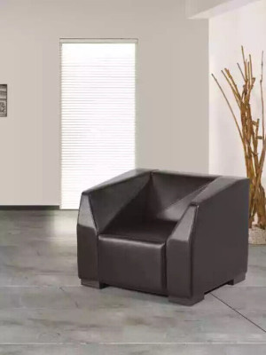 Black study room furniture sofa set three-seater luxury armchair 2-piece