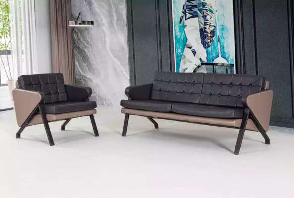 Modern sofa set luxury two-seater armchair upholstery design work furniture 2+1