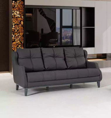 Black Sofa set Armchair Two-seater Luxury Modern Set Upholstered Seat 2+1