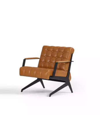 Light brown study room seating set two-seater armchair office set 2+1