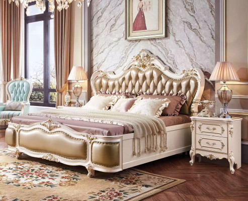 Classic r Luxury Bedroom Luxury Set 3-piece Bed + 2x Bedside tables new