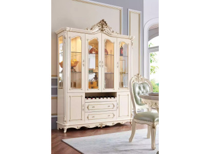 Display case Wood Classic Living room furniture new luxury interior pearl white