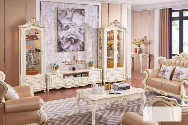 Coffee table in the living room, chic design, chic furniture, new luxury