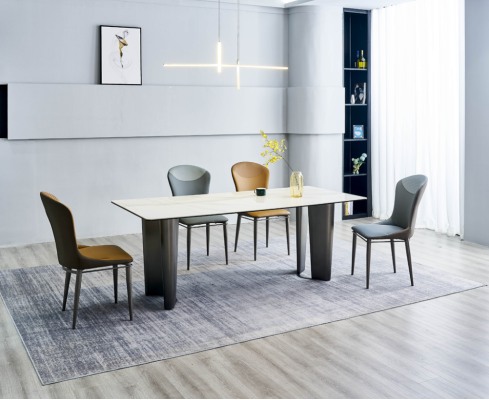 Stylish dining room set designer dining table 6x chairs 7 pieces. Luxury set