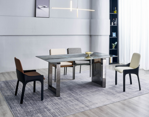 Dining set Designer 4x Chairs Modern Seating group Luxury Rectangular Table