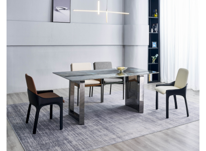 Dining room Designer Set 6x Chairs Dining room set Dining set 7-piece set