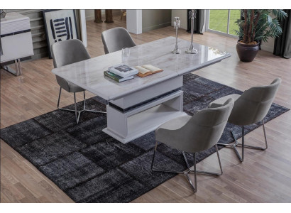 Modern Dining room Set Consists of 5 pieces. Dining table and 4x chairs novelty
