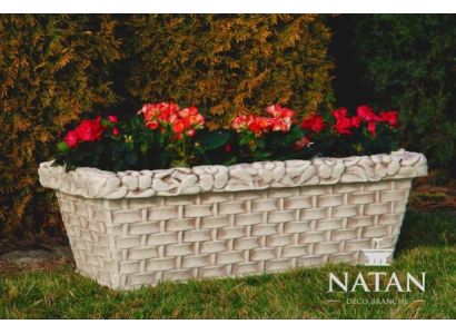 Garden flower basket flowers vessel patio decoration statue figures flower box