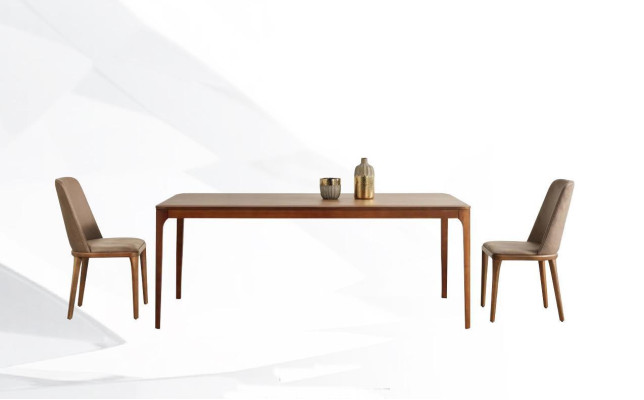 Dining room Group Dining set Dining table Chairs 7pcs Wood Brown