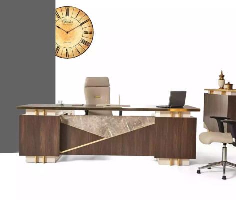 Corner desk luxury stainless steel furniture Study room Office Desk new